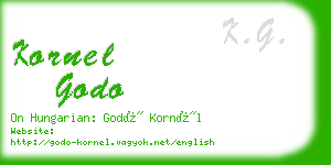 kornel godo business card